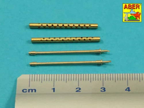 Aber Models Set of 2 cal .50 (12,7mm) standard barrels for US aircraft machine guns Browning M2 - amerikai Browning M2 .50 repülőgép-géppuskacsövek – 2 db, normál változat