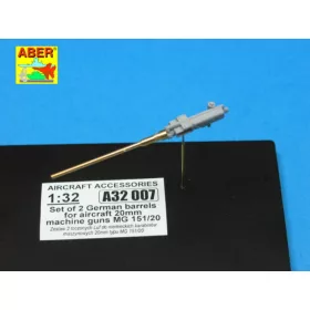   Aber Models 2 barrels for MG 151/20 - MG 151/20 gépágyúcsövek – 2 db