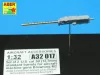 Aber Models 2 standard barrels for aircraft Browning M2 - Browning M2 repülőgép-géppuskacsövek – 2 db, normál változat