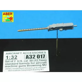   Aber Models 2 standard barrels for aircraft Browning M2 - Browning M2 repülőgép-géppuskacsövek – 2 db, normál változat
