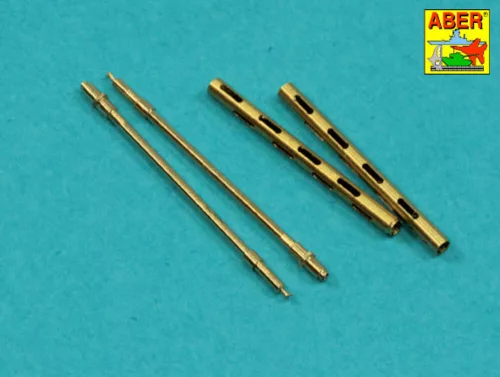 Aber Models Set of 2 barrels for British Browning .303 aircraft machine guns without flash hiders - brit Browning .303 repülőgép-géppuskacsövek lángrejtő nélkül – 2 db