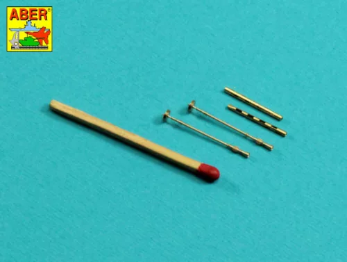 Aber Models Set of 2 barrels for British Browning .303 aircraft machine guns with flash hiders - brit Browning .303 repülőgép-géppuskacsövek lángrejtőkkel – 2 db