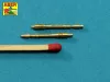 Aber Models Set of 2 barrels for German 13mm aircraft machine guns MG 131 (late type) - német 13 mm-es MG 131 repülőgép-géppuskacsövek – 2 db, késői változat