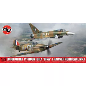 Airfix Dupla makettszett – Eurofighter Typhoon FGR.4 (GINA) + Hawker Hurricane Mk.I 1:72 makett – Airfix A40002