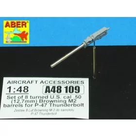   Aber Models 8 Browning M2 barrels for P-47 Thunderbolt - Browning M2 géppuskacsövek – 8 db, P-47 Thunderbolthoz