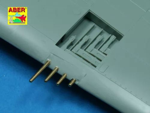 Aber Models 8 Browning M2 barrels for P-47 Thunderbolt - Browning M2 géppuskacsövek – 8 db, P-47 Thunderbolthoz