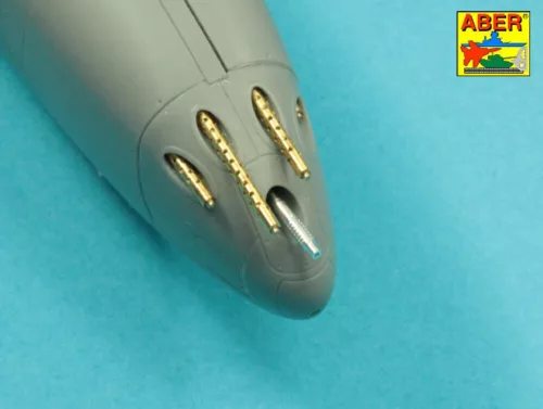 Aber Models amerikai Lockheed P-38F/G Lightning – fegyverzetkészlet: 1 db 20 mm-es gépágyúcső és 4 db 12,7 mm-es géppuskacső