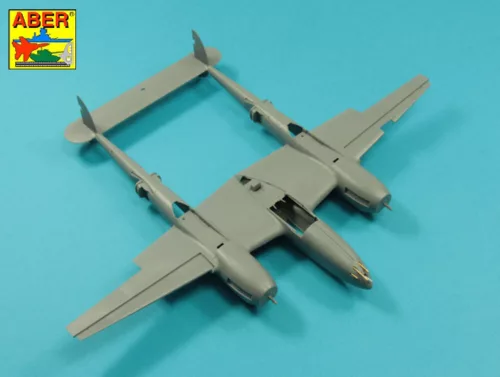 Aber Models amerikai Lockheed P-38F/G Lightning – fegyverzetkészlet: 1 db 20 mm-es gépágyúcső és 4 db 12,7 mm-es géppuskacső