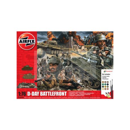 Airfix - Starter Set - D-Day Battlefront Gift Set harcjármű makett 1:76 (A50009A)