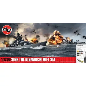 Airfix Sink The Bismarck! – ajándékszett 1:1200 makett – Airfix A50120