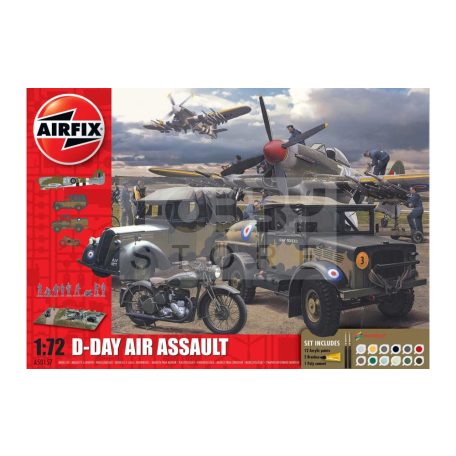 Airfix D-Day Air Assault Set harcjármű makett 1:72 (A50157A)