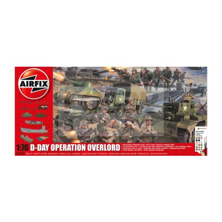 Airfix - Starter Set - D-Day Operation Overlord Set harcjármű makett 1:76 (A50162A)