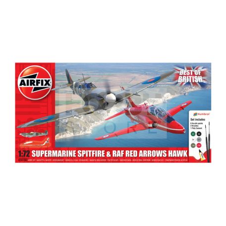 Airfix - Starter Set - Best of British Spitfire and Hawk repülőgép makett 1:72 (A50187)