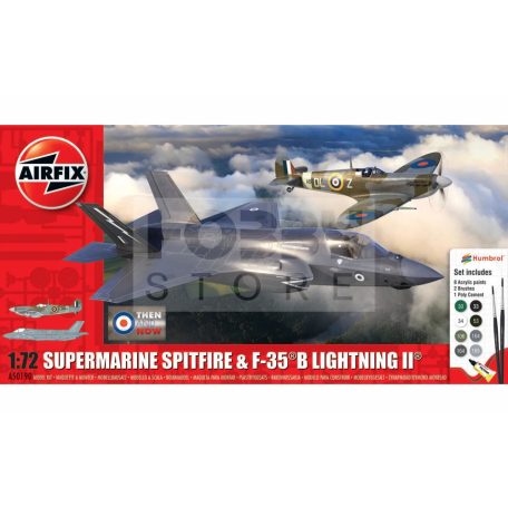 Airfix - Then and Now Spitfire Mk.Vc & F-35B Lightning II repülőgép makett 1:72 (A50190)