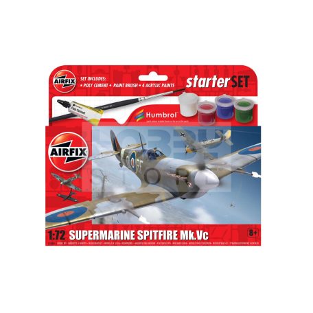 Airfix - Starter Set - Supermarine Spitfire MkVc repülőgép makett 1:72 (A55001)