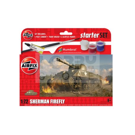 Airfix - Starter Set -Sherman Firefly harcjármű makett 1:72 (A55003)