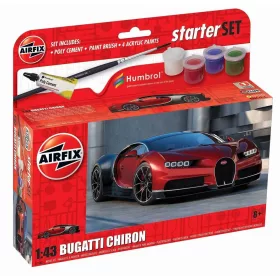 Airfix Kezdő makettszett – Bugatti Chiron 1:43 makett – Airfix A55005