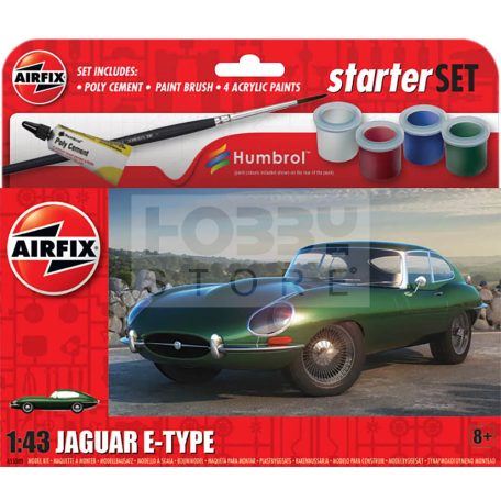 Airfix - Starter Set - Jaguar E-Type autó makett 1:43 (A55009)
