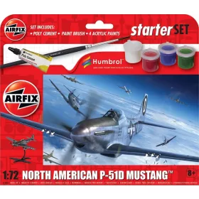 Airfix Kezdő makettszett – North American P-51D Mustang 1:72 makett – Airfix A55013