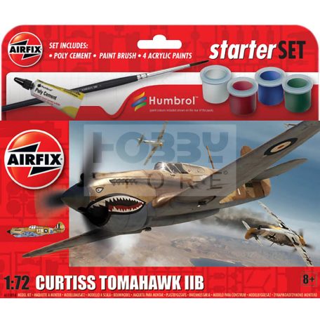 Airfix - Starter Set - Curtiss Tomahawk IIB repülőgép makett 1:72 (A55101A)