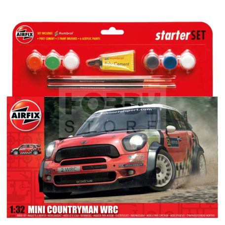 Airfix - Starter Set - MINI Countryman WRC autó makett 1:32 (A55304)
