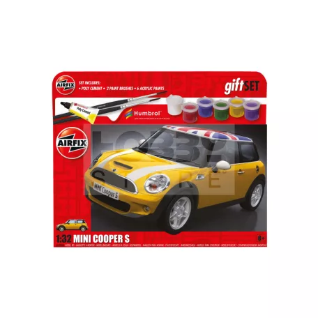 Airfix - Starter Set - MINI Cooper S autó makett 1:32 (A55310A)