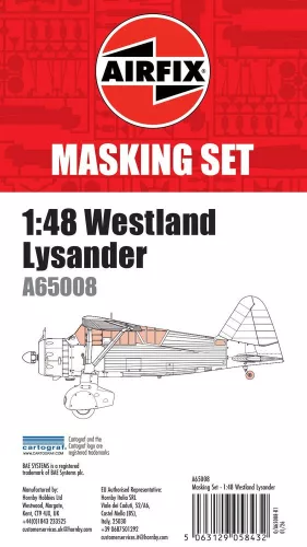 Airfix Westland Lysander maszkolószett 1:48 – Airfix A65008