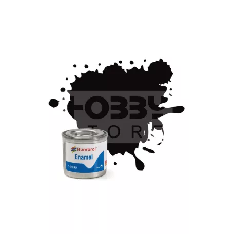 Humbrol No 201 Black - Metallic - 14ml olajfesték AA6392