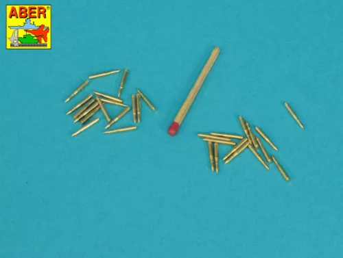 Aber Models 2-cm ammo x 30 pcs. for German Guns: Flak30/38 & KwK 30/38 - német Guns: Flak30/38 és KwK 30/38 – 2-cm – 30 db. lőszerkészlet