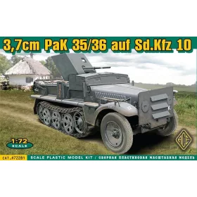   ACE 37 mm PaK 35/36 auf Sd.Kfz 10 – páncélvadász makett 1:72