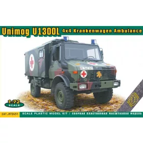   ACE Unimog U1300L 4x4 Krankenwagen Ambulance – mentőjármű makett 1:72