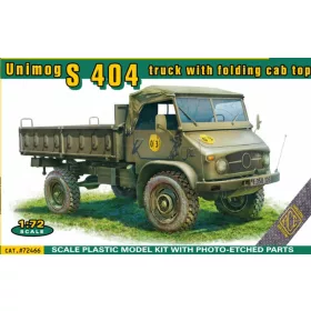   ACE Unimog S 404 truck with folding cab top – teherautó makett 1:72