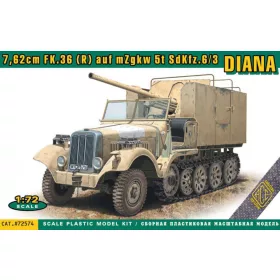   ACE Sdkfz.6/3 DIANA 7,62cm FK.36 (R) auf mZgkw 5t – páncélvadász makett 1:72