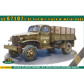   ACE US G7107 1,5t 4x4 army truck w/metal body – teherautó makett 1:72