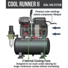 FENGDA Premium Mini airbrush compressor- Mini csendes - egyhengeres airbrush kompresszor dupla hűtéssel AG-326