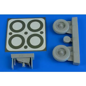   Aires A-1J Skyraider wheels & paint masks f.Trumpeter - kerekek festőmaszkkal