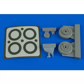  Aires A-1J Skyraider wheels & paint masks for Tamiya - kerekek festőmaszkkal