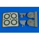 Aires A-1J Skyraider wheels & paint masks for Tamiya - kerekek festőmaszkkal