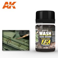   AK-Interactive DARK BROWN WASH FOR GREEN VEHICLES 35 ml AK045