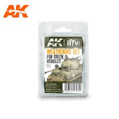   AK-Interactive WEATHERING SET FOR GREEN VEHICLES - koszoló szett AK064