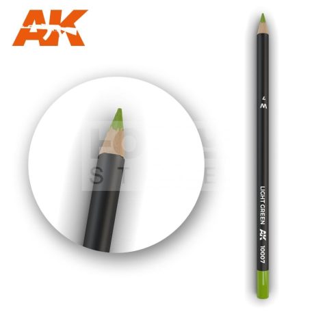 AK-Interactive Weathering Pencil - LIGHT GREEN - Világoszöld színű akvarell ceruza - AK10007