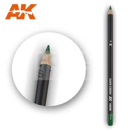 AK-Interactive Weathering Pencil - DARK GREEN - Sötétzöld színű akvarell ceruza - AK10008