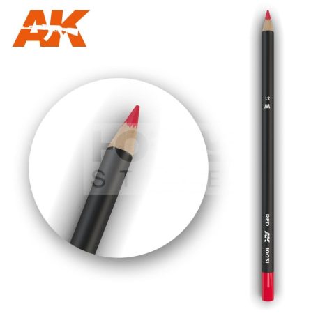 AK-Interactive Weathering Pencil - RED - Piros színű akvarell ceruza - AK10031