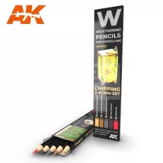   AK-Interactive Weathering Pencil - CHIPPING & AGING SET akvarell ceruza szett - AK10042