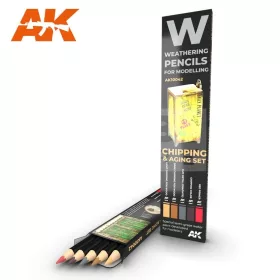   AK-Interactive Weathering Pencil - CHIPPING & AGING SET akvarell ceruza szett - AK10042