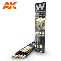   AK-Interactive Weathering Pencil - DIRT: MARKS SET akvarell ceruza szett - AK10044