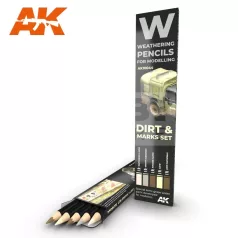   AK-Interactive Weathering Pencil - DIRT: MARKS SET akvarell ceruza szett - AK10044