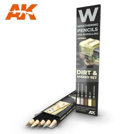AK-Interactive Weathering Pencil - DIRT: MARKS SET akvarell ceruza szett - AK10044