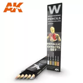   AK-Interactive Weathering Pencil - METALLICS: EFFECT SET akvarell ceruza szett - AK10046