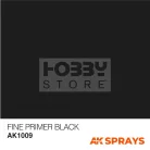 AK Interactive Fine Primer Black Spray - fekete alapozó spray makettezéshez 400 ml AK1009